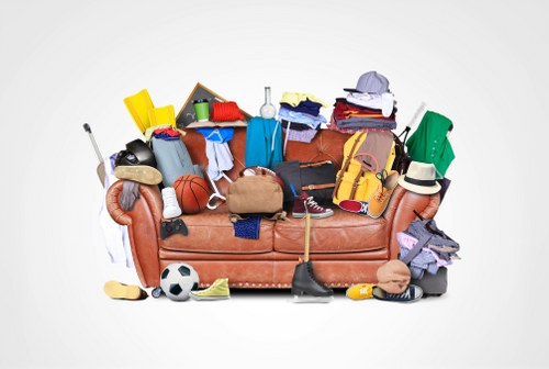 Professional flat clearance team at work in a Blackwall flat