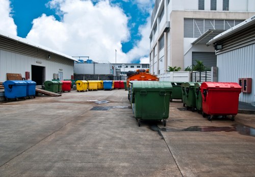 Investigator taking photos of a missed commercial waste collection