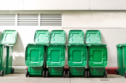Recycling materials at a Blackwall construction site